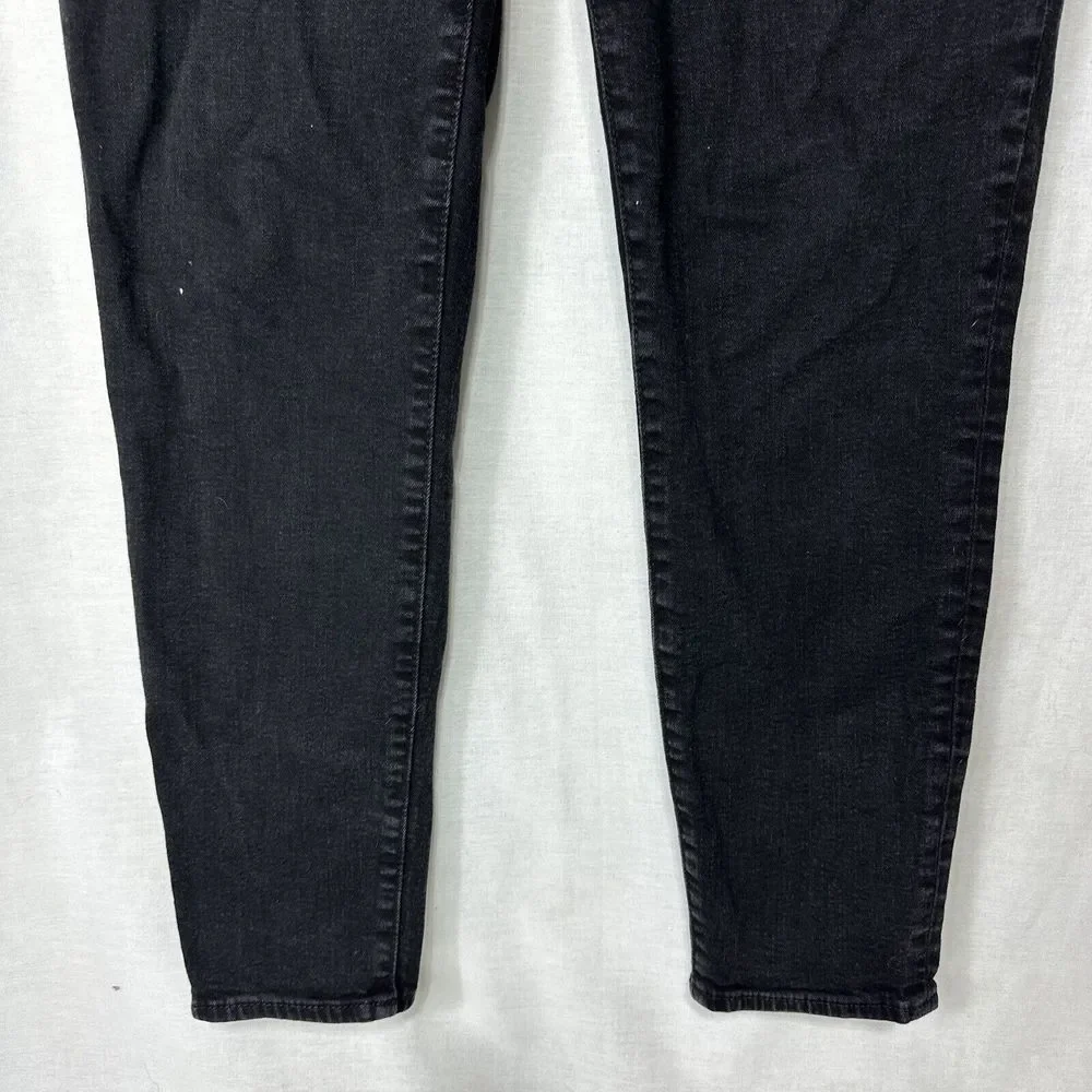 Hudson Jeans‎ Women's 32 Black Natalie Super Skinny Mid Rise Stretch Ankle